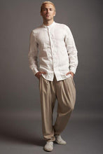 Load image into Gallery viewer, Mandarin Collar Linen Shirt
